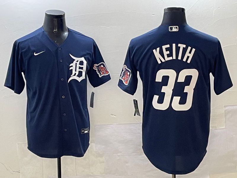 Men Detroit Tigers #33 Keith Drak Blue Game 2025 Nike MLB Jersey style 2->detroit tigers->MLB Jersey